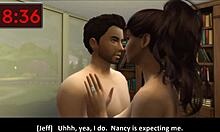 De gifta kvinnornas heta möte med sin granne i Sims 4