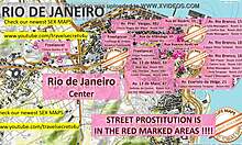 Mapa sexual de Río de Janeiro con escenas de adolescentes y prostitutas