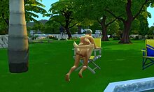 Blonde MILF wordt geneukt in het zwembad door haar bedriegende perverse stiefzoon